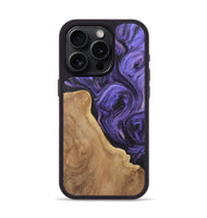 iPhone 15 Pro Wood+Resin Phone Case - Nicolette (Purple, 722386)