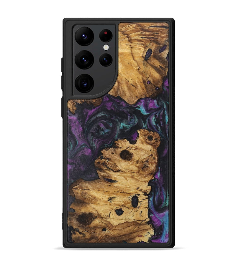 Galaxy S22 Ultra Wood+Resin Phone Case - Colson (Purple, 722388)