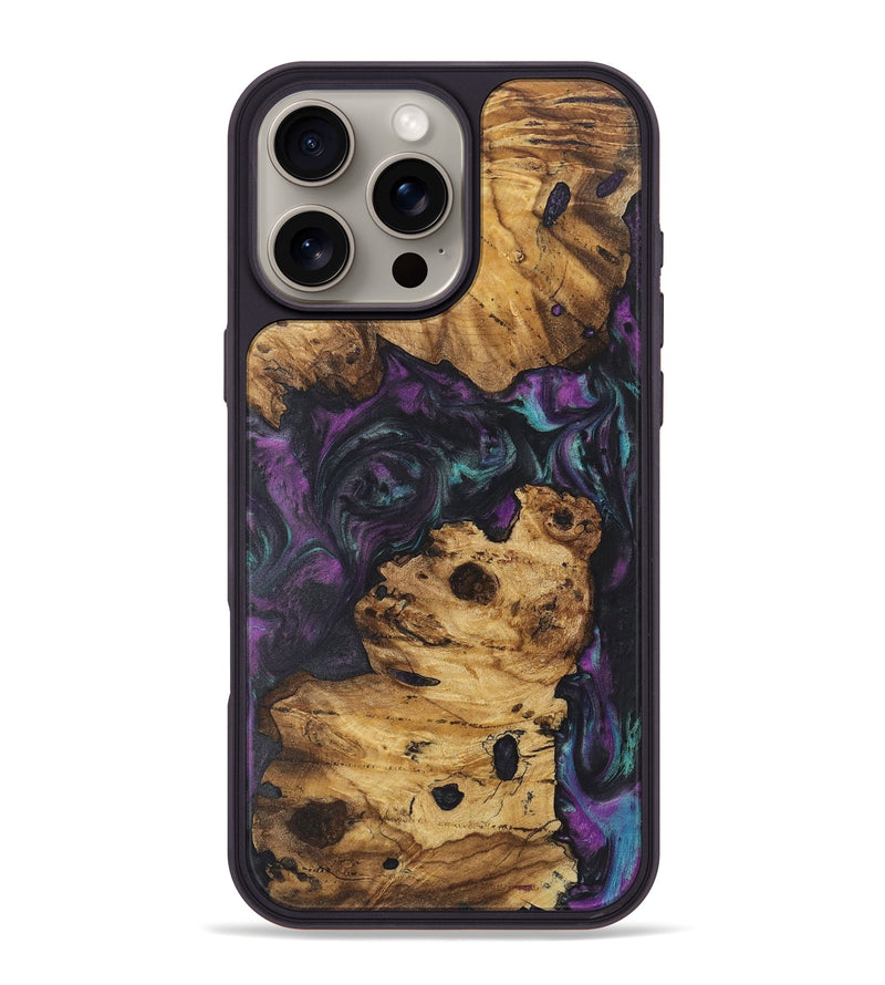 iPhone 16 Pro Max Wood+Resin Phone Case - Colson (Purple, 722388)