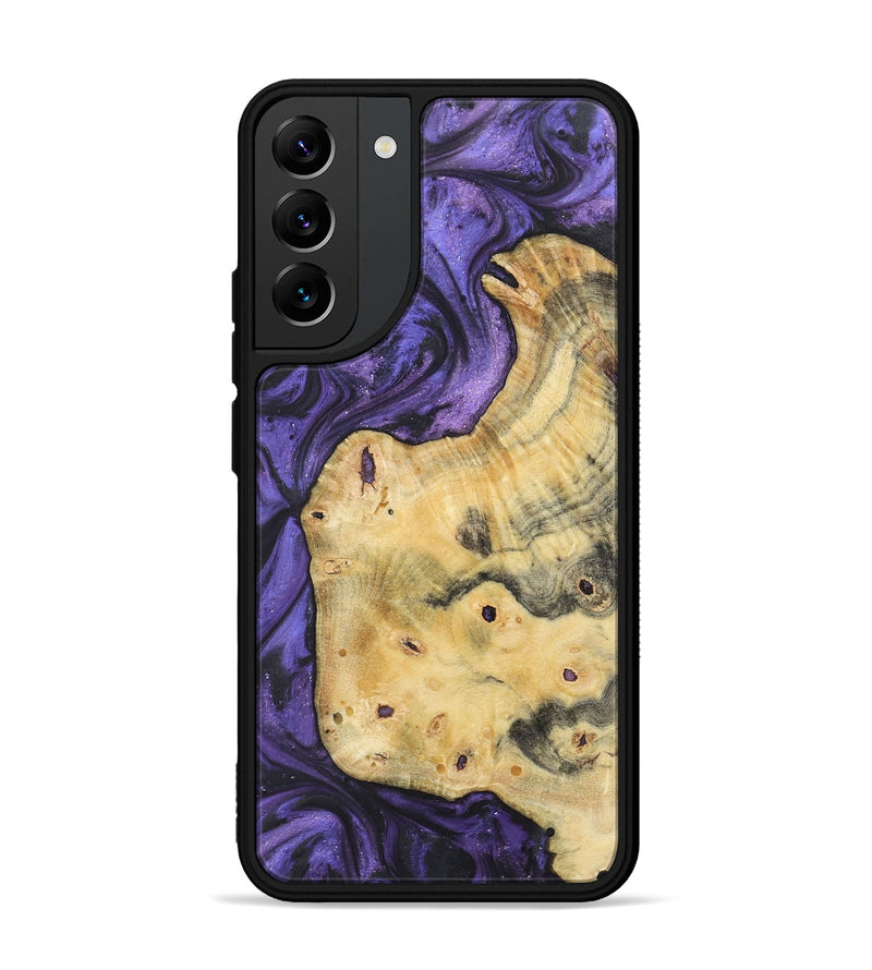 Galaxy S22 Plus Wood+Resin Phone Case - Candice (Purple, 722389)