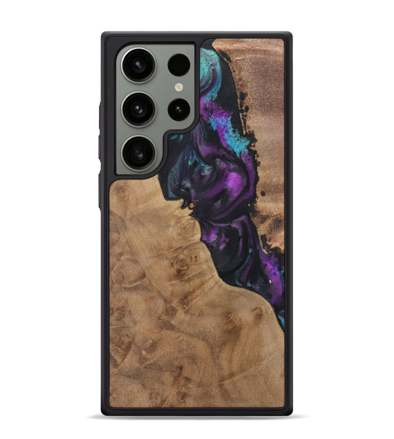 Galaxy S24 Ultra Wood+Resin Phone Case - Tracy (Purple, 722390)