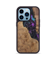 iPhone 14 Pro Wood+Resin Phone Case - Tracy (Purple, 722390)