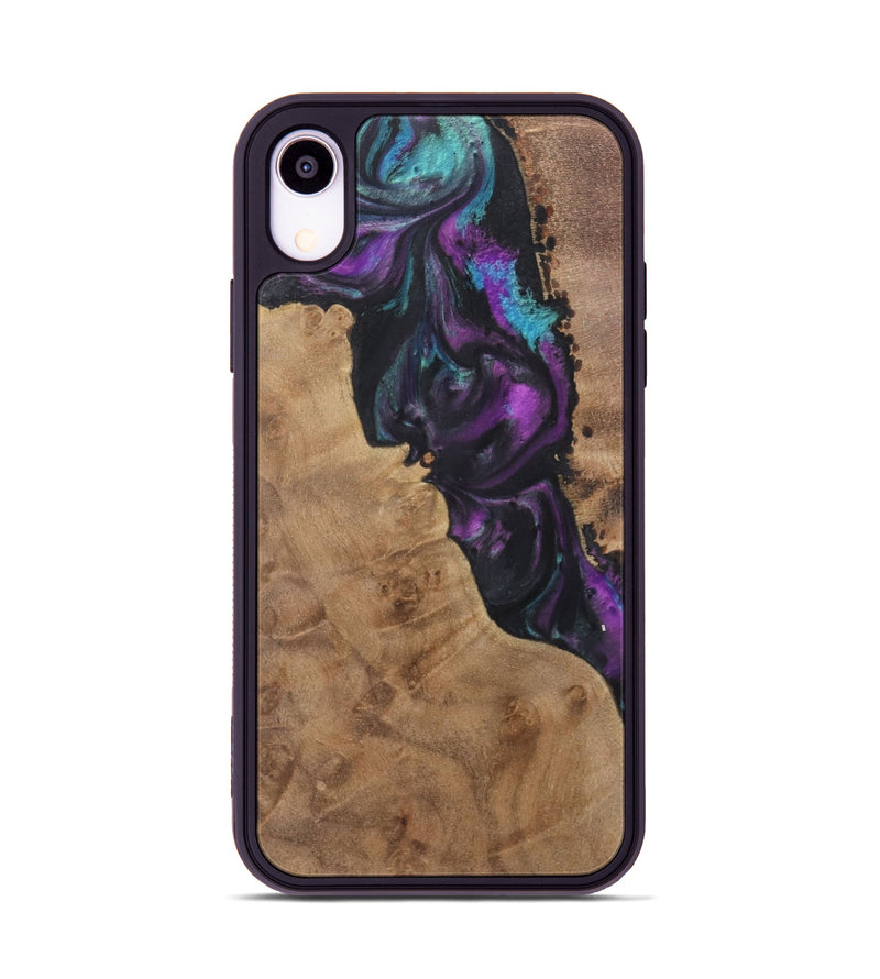 iPhone Xr Wood+Resin Phone Case - Tracy (Purple, 722390)