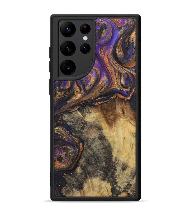 Galaxy S22 Ultra Wood+Resin Phone Case - Tucker (Purple, 722391)