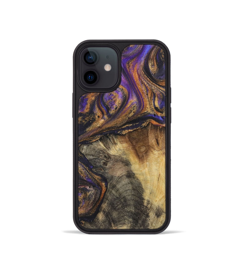 iPhone 12 mini Wood+Resin Phone Case - Tucker (Purple, 722391)