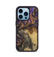 iPhone 14 Pro Wood+Resin Phone Case - Tucker (Purple, 722391)