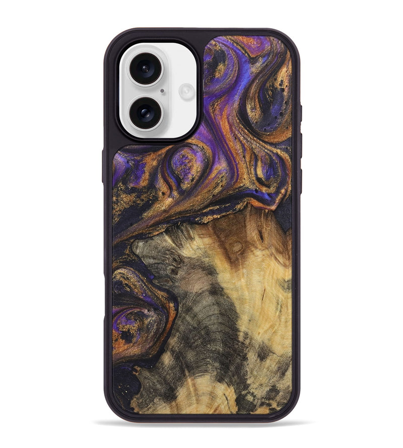 iPhone 16 Plus Wood+Resin Phone Case - Tucker (Purple, 722391)