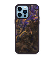 iPhone 14 Pro Max Wood+Resin Phone Case - Rosemarie (Purple, 722392)