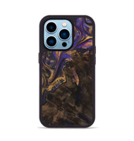 iPhone 14 Pro Wood+Resin Phone Case - Rosemarie (Purple, 722392)