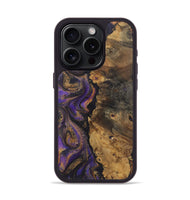 iPhone 15 Pro Wood+Resin Phone Case - Melinda (Purple, 722393)