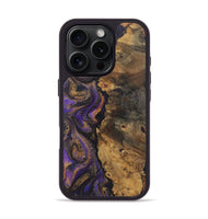 iPhone 16 Pro Wood+Resin Phone Case - Melinda (Purple, 722393)