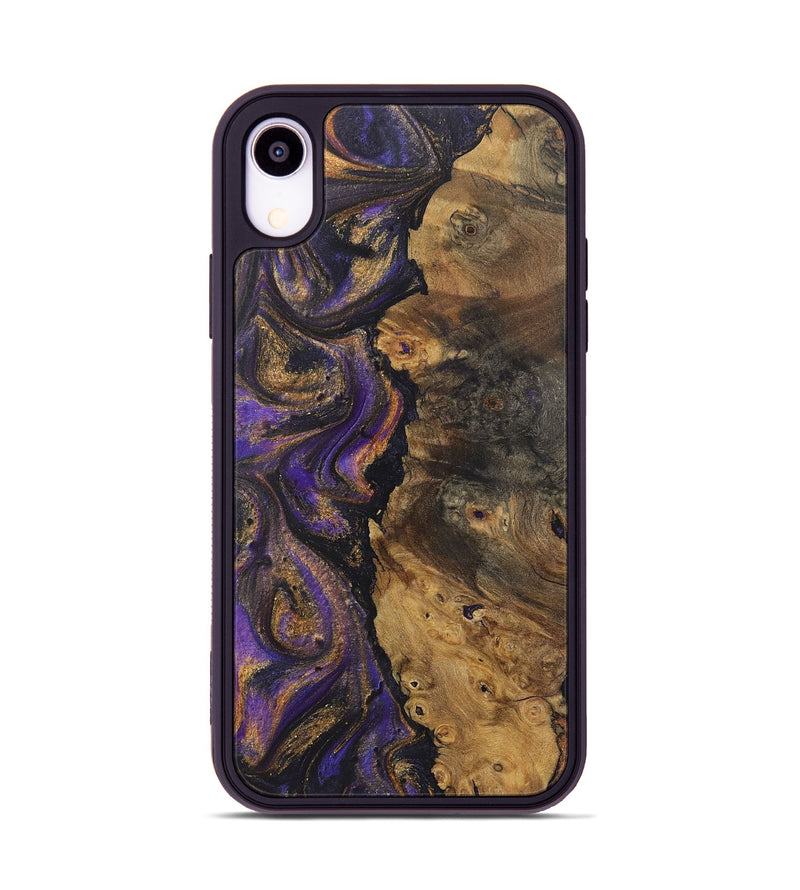 iPhone Xr Wood+Resin Phone Case - Melinda (Purple, 722393)