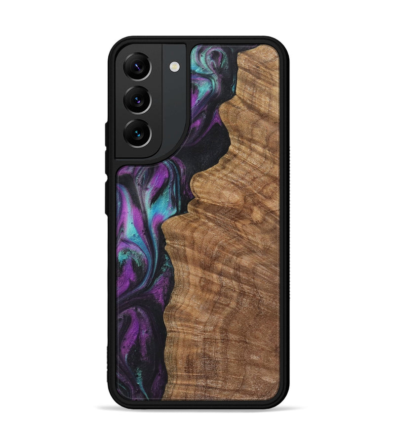 Galaxy S22 Plus Wood+Resin Phone Case - Delbert (Purple, 722395)