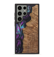 Galaxy S23 Ultra Wood+Resin Phone Case - Delbert (Purple, 722395)