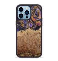 iPhone 14 Pro Max Wood+Resin Phone Case - Kara (Purple, 722398)