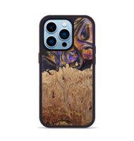 iPhone 14 Pro Wood+Resin Phone Case - Kara (Purple, 722398)