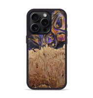 iPhone 15 Pro Wood+Resin Phone Case - Kara (Purple, 722398)