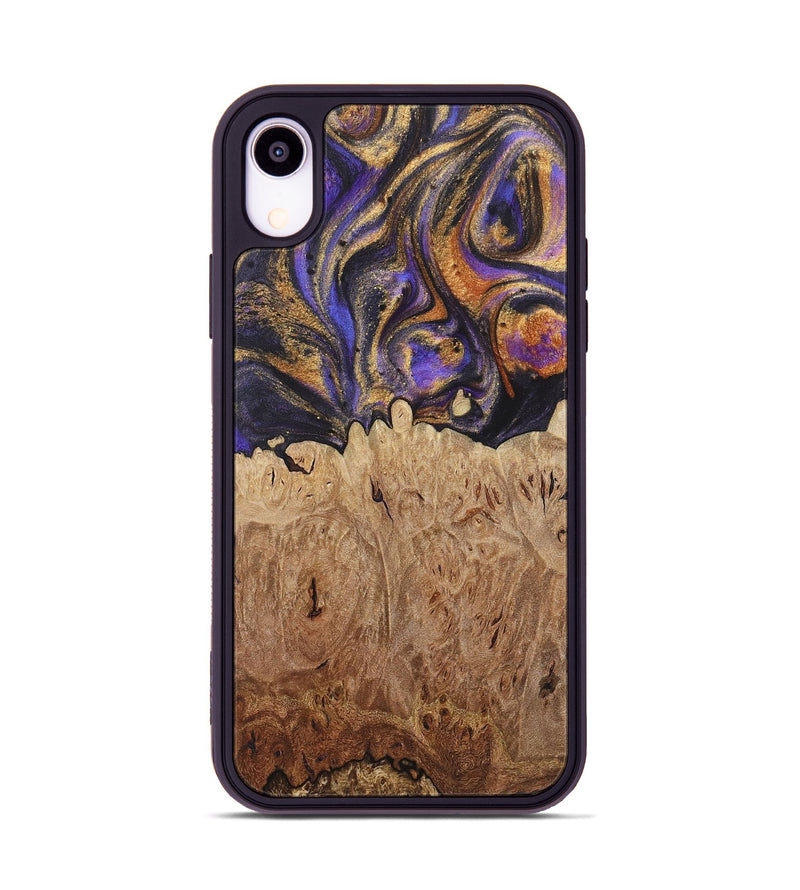 iPhone Xr Wood+Resin Phone Case - Kara (Purple, 722398)