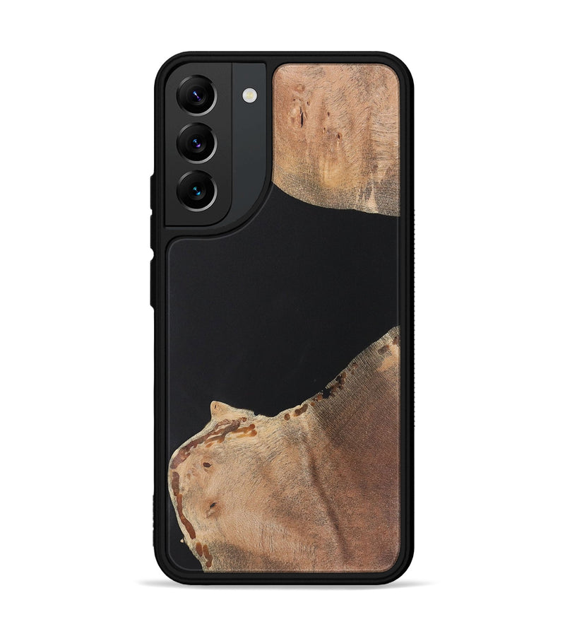 Galaxy S22 Plus Wood+Resin Phone Case - Angie (Pure Black, 722401)