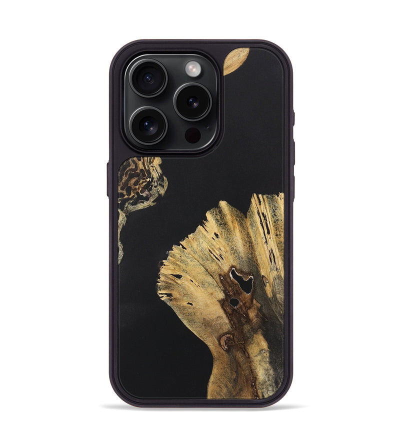 iPhone 15 Pro Wood+Resin Phone Case - Nyla (Pure Black, 722405)