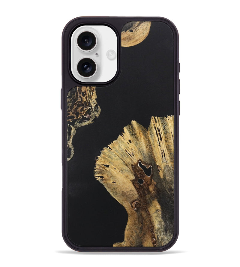 iPhone 16 Plus Wood+Resin Phone Case - Nyla (Pure Black, 722405)