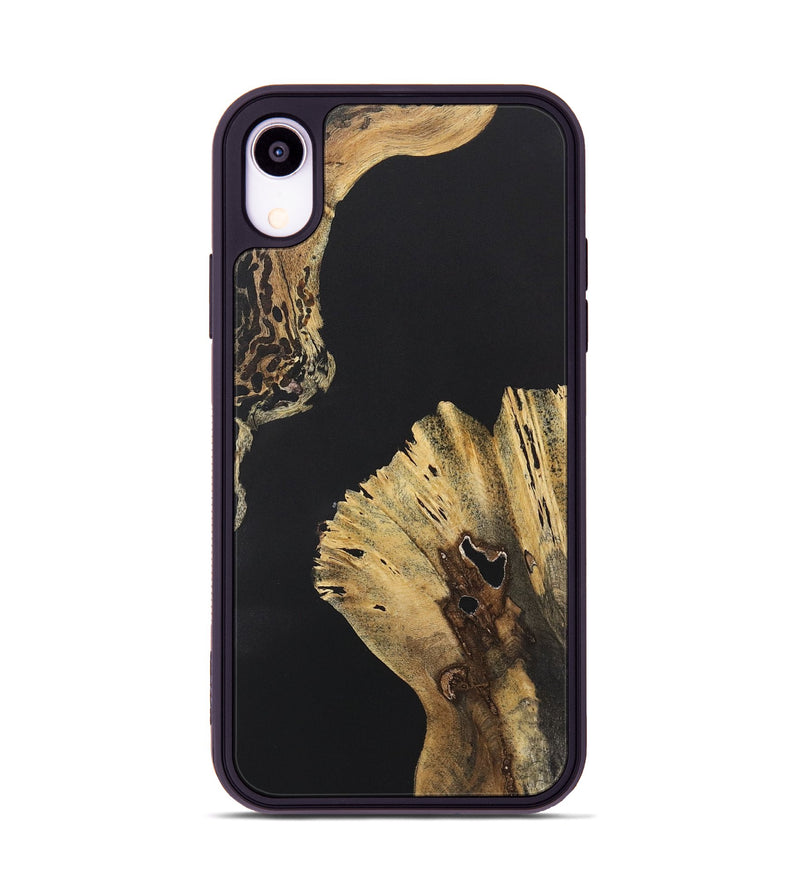 iPhone Xr Wood+Resin Phone Case - Nyla (Pure Black, 722405)