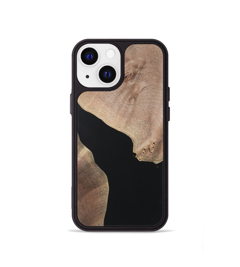 iPhone 13 mini Wood+Resin Phone Case - Kadence (Pure Black, 722406)