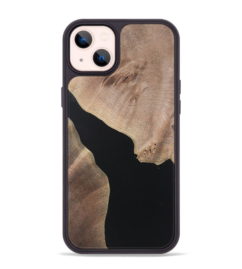 iPhone 14 Plus Wood+Resin Phone Case - Kadence (Pure Black, 722406)