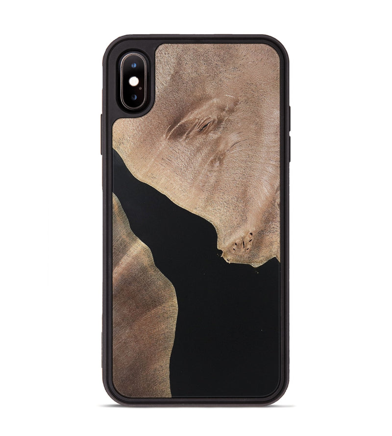 iPhone Xs Max Wood+Resin Phone Case - Kadence (Pure Black, 722406)