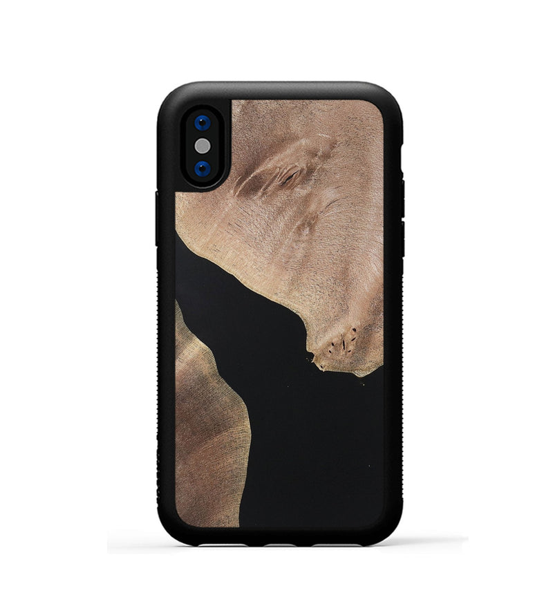 iPhone Xs Wood+Resin Phone Case - Kadence (Pure Black, 722406)