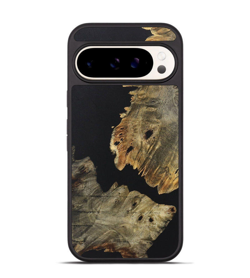 Pixel 9 Wood+Resin Phone Case - Loretta (Pure Black, 722407)