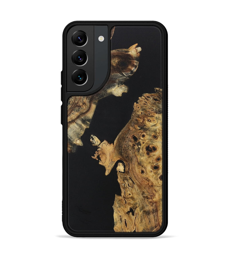 Galaxy S22 Plus Wood+Resin Phone Case - Anastasia (Pure Black, 722408)