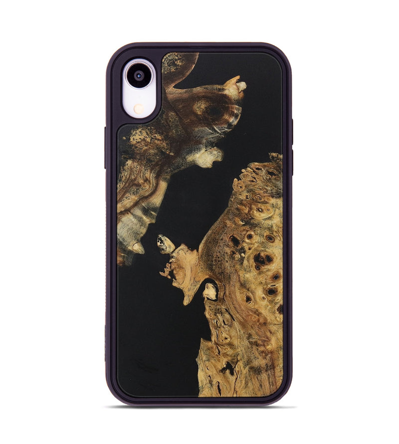 iPhone Xr Wood+Resin Phone Case - Anastasia (Pure Black, 722408)