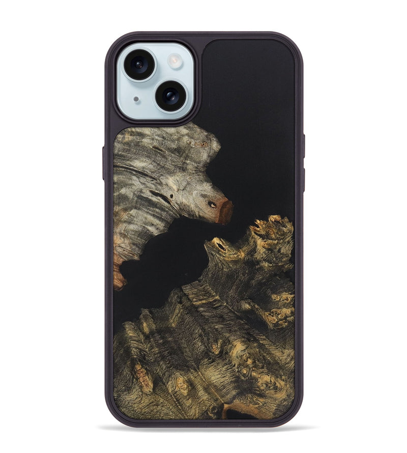 iPhone 15 Plus Wood+Resin Phone Case - Orion (Pure Black, 722410)