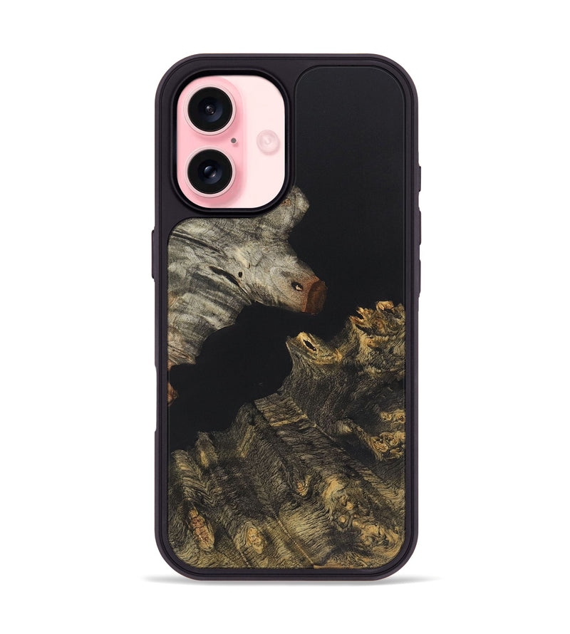 iPhone 16 Wood+Resin Phone Case - Orion (Pure Black, 722410)