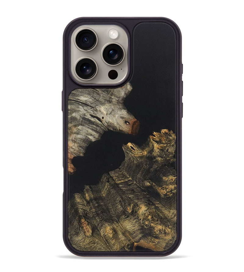 iPhone 16 Pro Max Wood+Resin Phone Case - Orion (Pure Black, 722410)