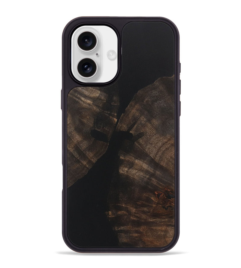 iPhone 16 Plus Wood+Resin Phone Case - Cody (Pure Black, 722411)