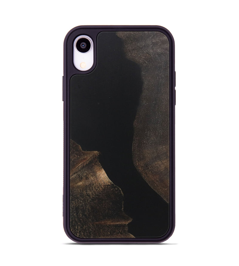 iPhone Xr Wood+Resin Phone Case - Major (Pure Black, 722412)