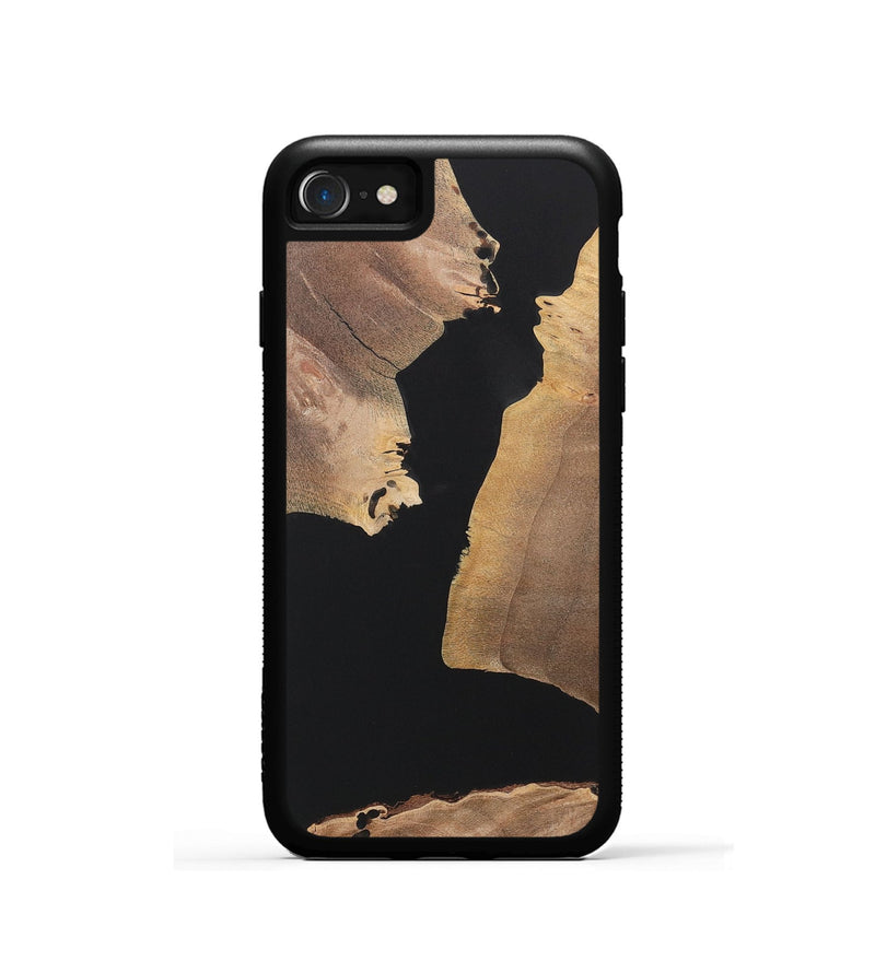 iPhone SE Wood+Resin Phone Case - Arthur (Pure Black, 722413)