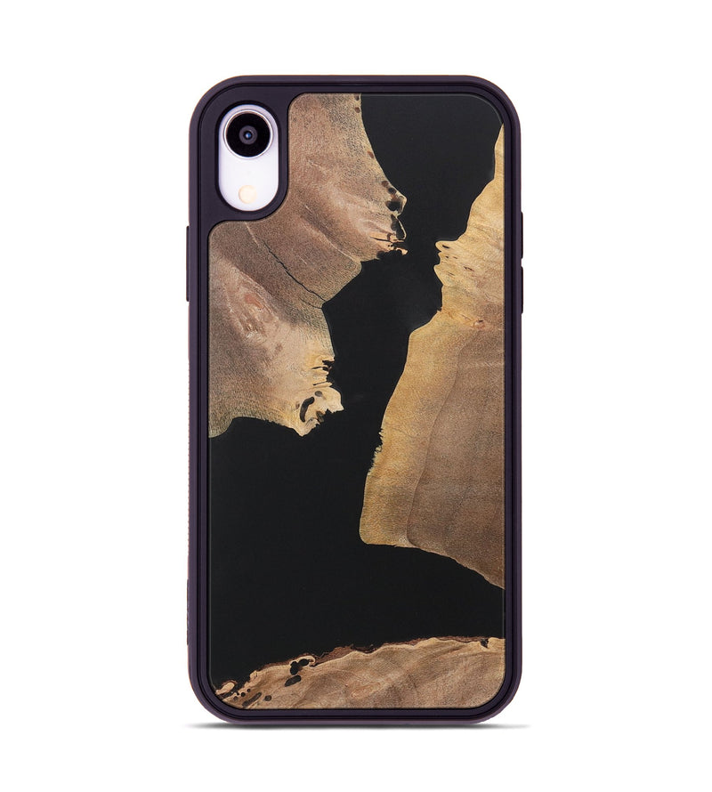 iPhone Xr Wood+Resin Phone Case - Arthur (Pure Black, 722413)