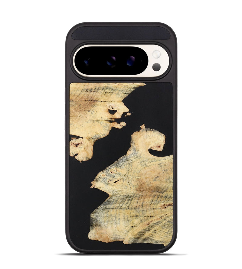 Pixel 9 Wood+Resin Phone Case - Elaine (Pure Black, 722414)