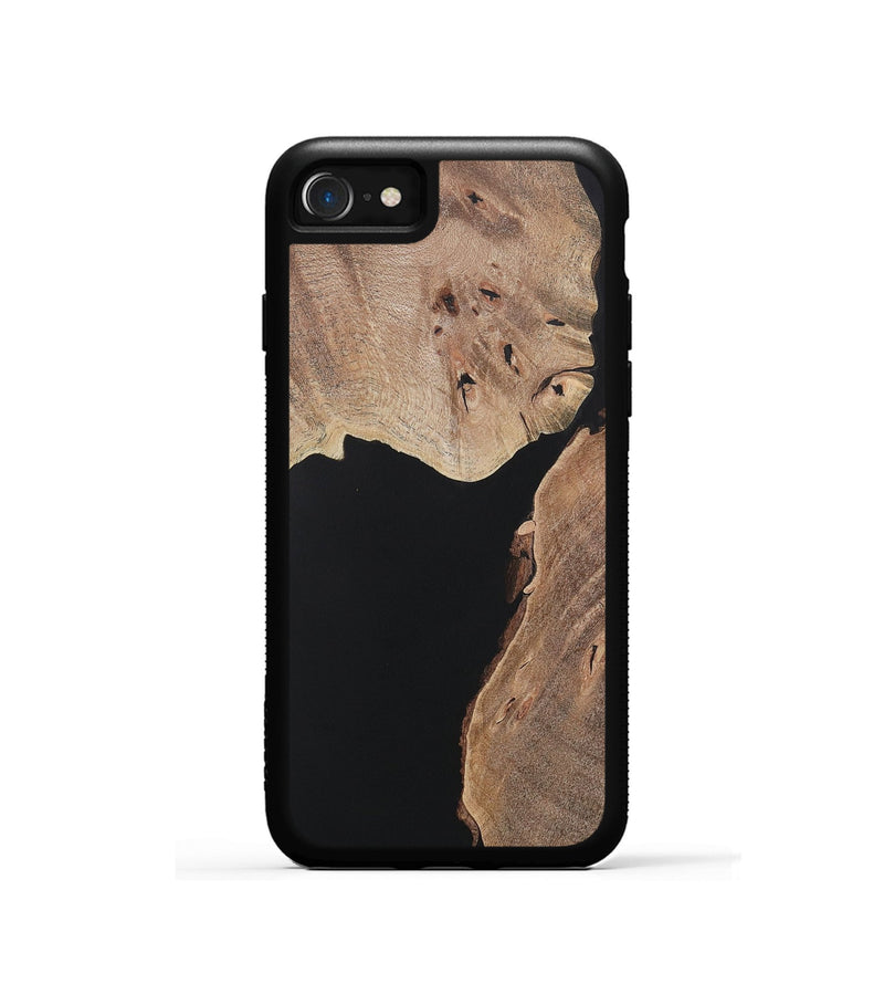 iPhone SE Wood+Resin Phone Case - Finnegan (Pure Black, 722415)