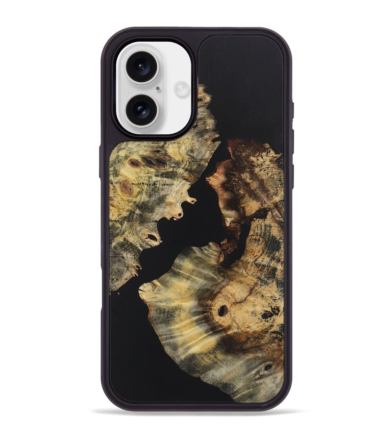 iPhone 16 Plus Wood+Resin Phone Case - Legend (Pure Black, 722416)