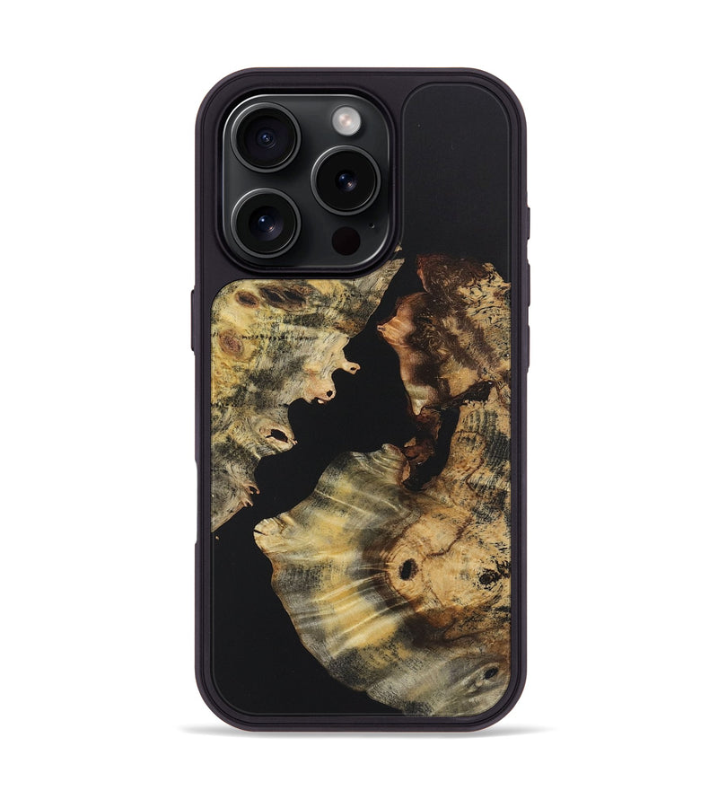 iPhone 16 Pro Wood+Resin Phone Case - Legend (Pure Black, 722416)