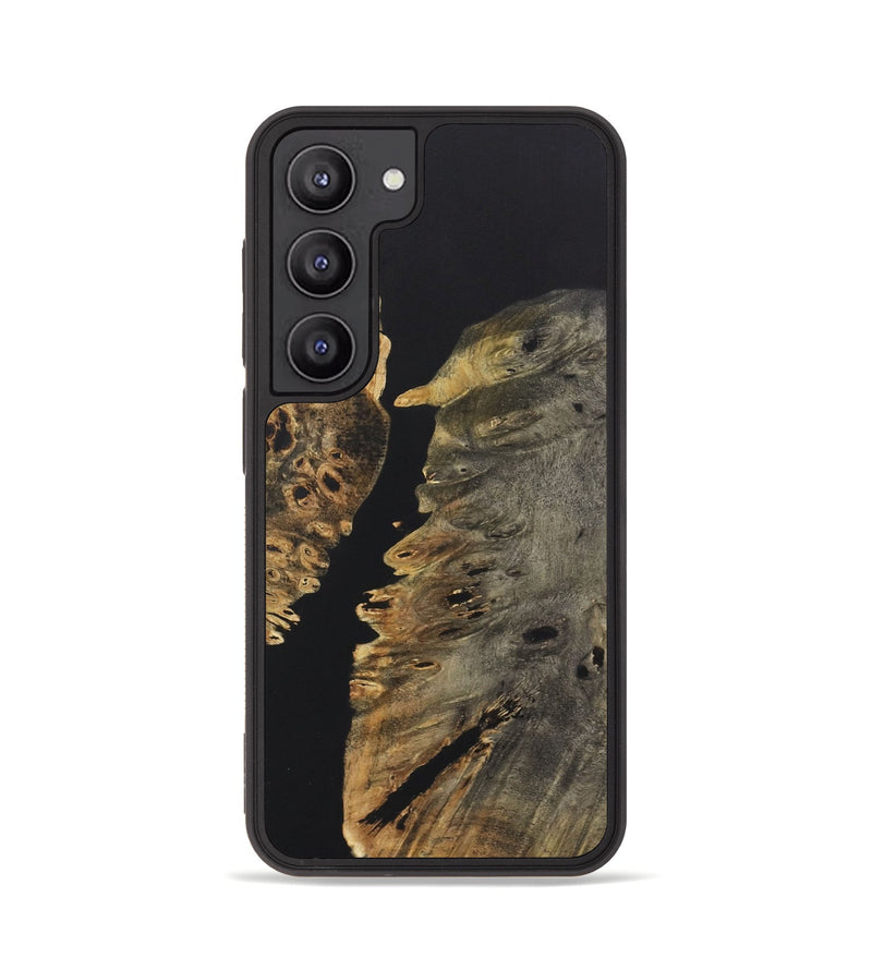 Galaxy S23 Wood+Resin Phone Case - Julie (Pure Black, 722417)