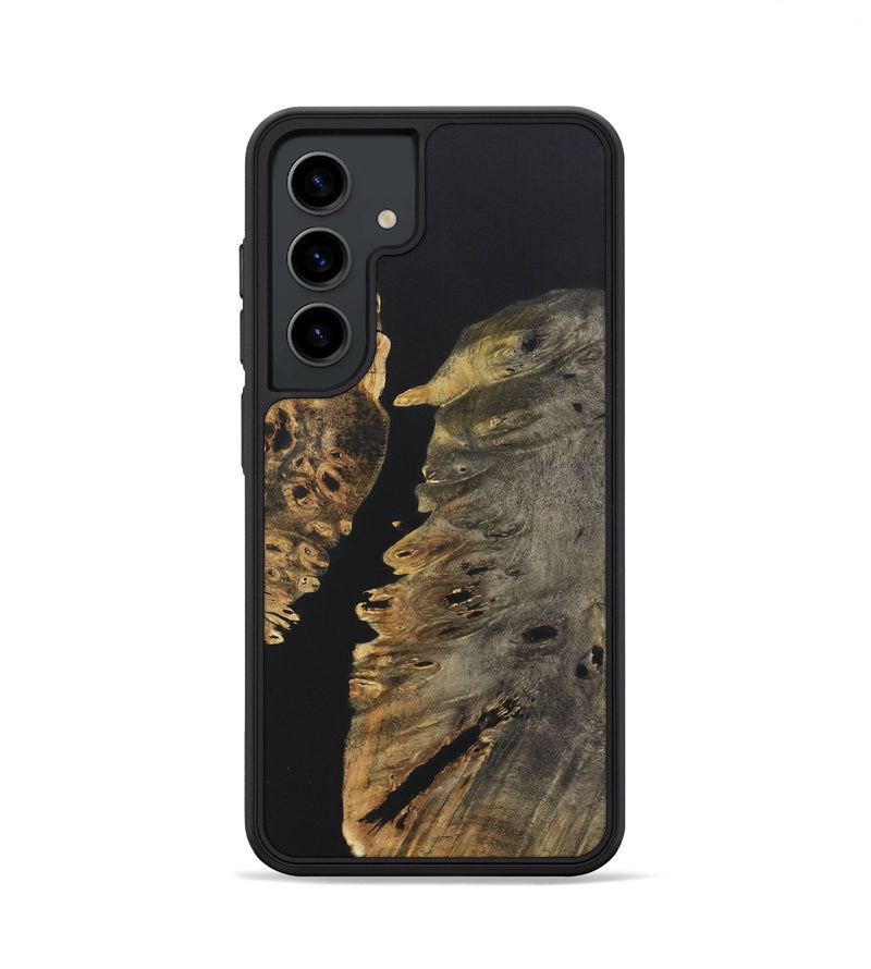 Galaxy S24 Wood+Resin Phone Case - Julie (Pure Black, 722417)