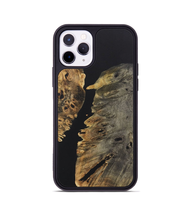 iPhone 11 Pro Wood+Resin Phone Case - Julie (Pure Black, 722417)