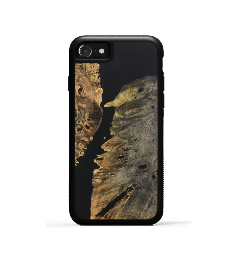 iPhone SE Wood+Resin Phone Case - Julie (Pure Black, 722417)