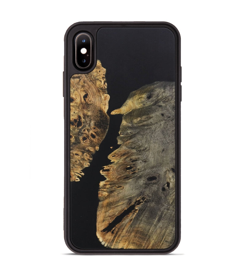 iPhone Xs Max Wood+Resin Phone Case - Julie (Pure Black, 722417)