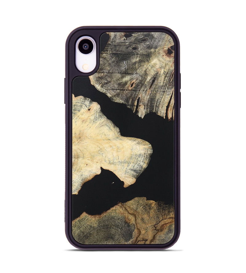 iPhone Xr Wood+Resin Phone Case - Paul (Pure Black, 722418)